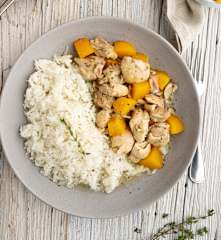 Pollo alle erbe provenzali e riso basmati