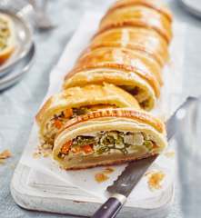 Frühlingsgemüse in Blätterteig