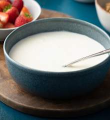 Liquid Yoghurt in Mixing Bowl