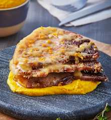 Chuleta de cerdo con puré de zanahoria