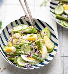 Kartoffel-Spargel-Salat mit Dill-Joghurt-Dressing