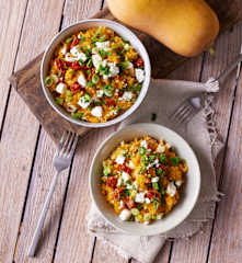 Gebackener Butternuss-Kürbis mit Couscous