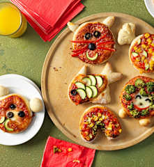Kleine Gemüse-Pizzen für Kinder