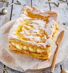 Torta bignè al cioccolato bianco