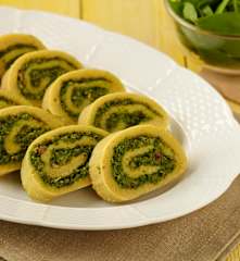 Bramborové knedlíky se špenátem