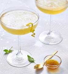 Cocktail citron-gingembre et champagne