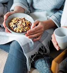 Risotto de crozets aux champignons et au lard