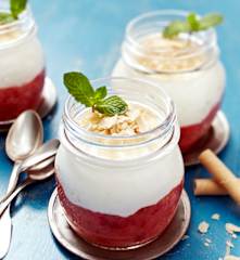 Erdbeerkompott mit Vanillecreme