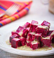 Betabeles con alioli de cilantro