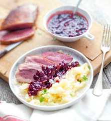 Magret de canard à la cerise