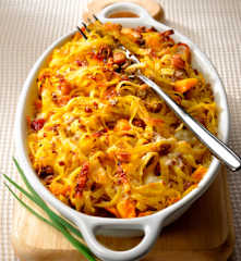 Tallarines con calabaza