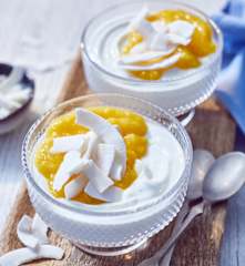 Mango-Quark-Dessert (zuckerfrei)