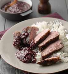 Duck with Port Cherry Sauce