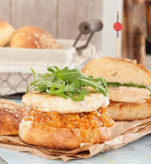 Hamburguesa de pollo de corral