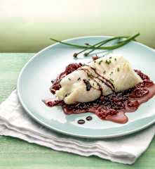 Filetti di merluzzo con composta di cipolle al balsamico