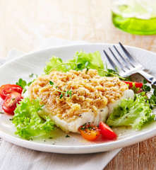 Robalo al mojo de ajo