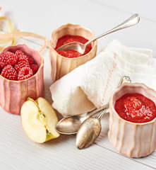 Compote rhubarbe-pomme-framboise