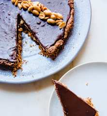 Tarte de chocolate com manteiga de amendoim
