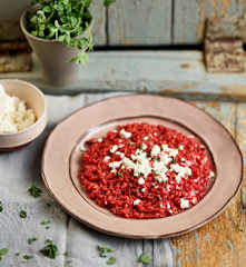 Risoto de beterraba