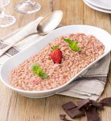 Risotto fragole e cioccolato