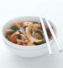 Dinde aux blettes et champignons