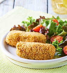 Croquettes de thon panées à l'amarante