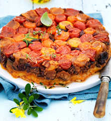 Tatin de tomates cerise au chorizo