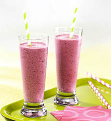 Milkshake aux fruits rouges