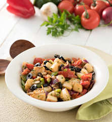 Bol de sepia con ensalada de verano (sepia amb trempó)