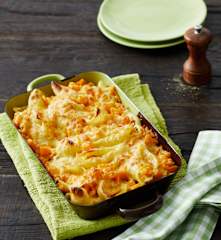 Überbackene Muschelnudeln