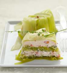 Mousse de chèvre en habit de poireau