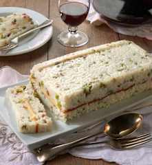 Timballo di risotto in mattonella con cuore filante