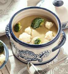 Crema de coliflor y brócoli