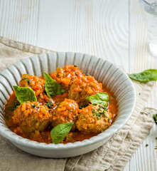 秘制肉丸配番茄酱汁