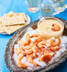 Camarones para pelar con mayonesa de tabasco