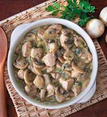 Bocconcini di tacchino e champignon