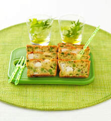 Plumcake salato con piselli, zucchine e formaggio di capra