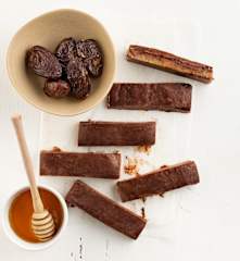 Barras de chocolate e menta