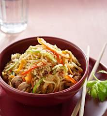 Asiatische Gemüsereispfanne