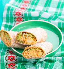 Wraps de frango e ananás