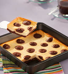 Tarta de queso con lunares de chocolate (Polka dot cheesecake)
