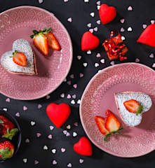 Gâteau individuel chocolat et fraises