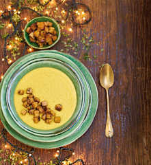 Creme de lentilhas picante com seitan - TM31