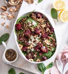 Sałatka z soczewicą i burakiem
