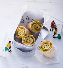 Käse-Wraps mit Möhren-Mandel-Salsa
