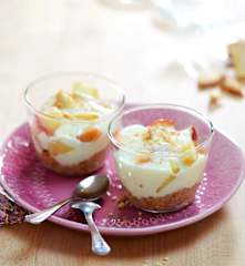 Douceurs au fromage blanc et pommes poêlées