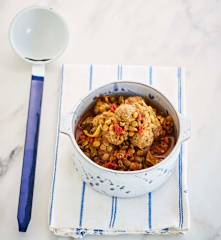 Almôndegas com lentilhas