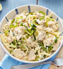 Limetten-Geschnetzeltes mit Spätzle