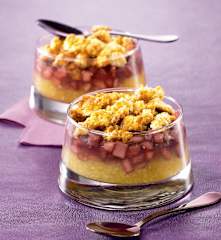 Novembre - Crumble de poire au vin rouge et compote de pommes