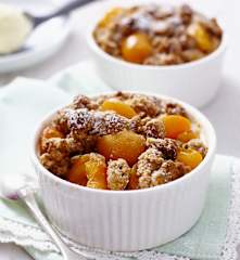Crumble de alperce sem glúten